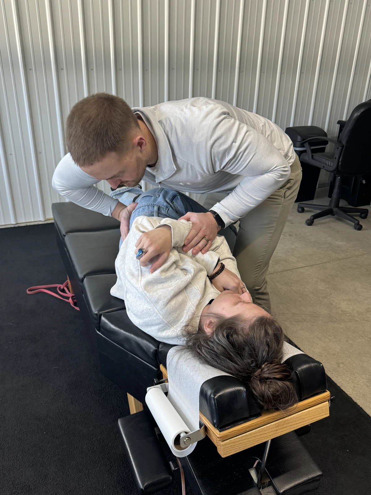 Hands-on chiropractic treatment at LeverEdge
